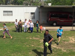 ZCFC kids  running for joy on Easter Sunday